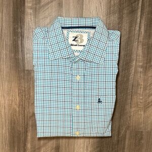 Z3 Relaxed Luxury Trademark Vintage Wash Plaid Long Sleeve Button Down - Large